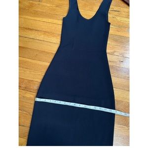 COS knitted midi tube dress navy